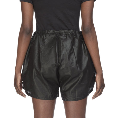 Exam Shorts Reflections™ Small / Medium Black Spunbond Polypropylene Adult Disposable - BeHope
