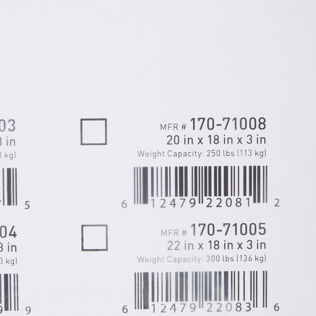 Seat Cushion McKesson 20 W X 18 L X 3 D Inch Polyurethane - BeHope