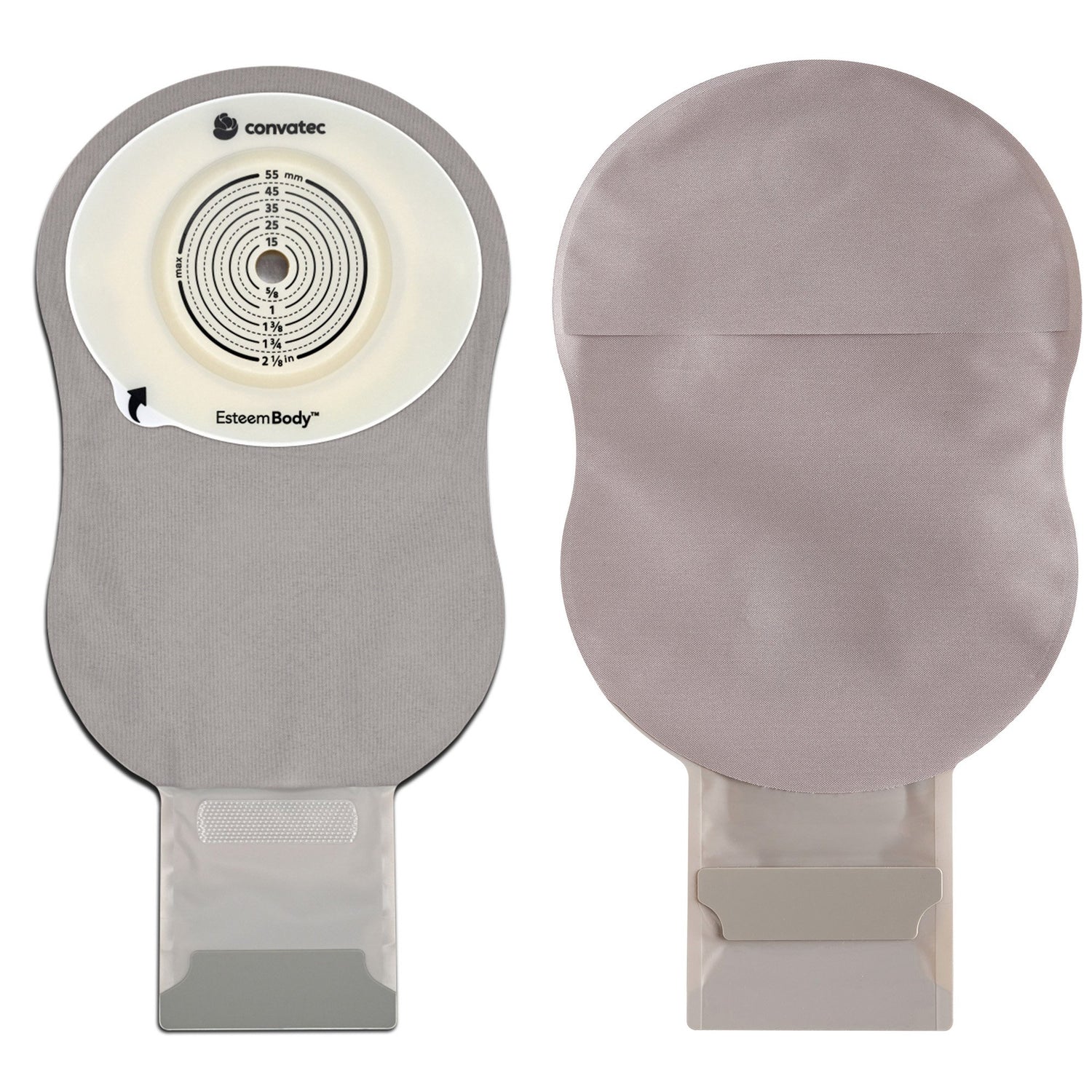 Ostomy Pouch Esteem Body™ One-Piece System 11 Inch Length Convex, Trim To Fit 10 to 35 mm Stoma Drainable - BeHope