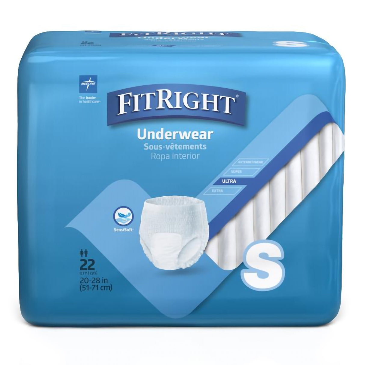 Unisex Absorbent Underwear FitRight® Classic Pull On with Tear Away Seams Small Disposable Moderate Absorbency - BeHope