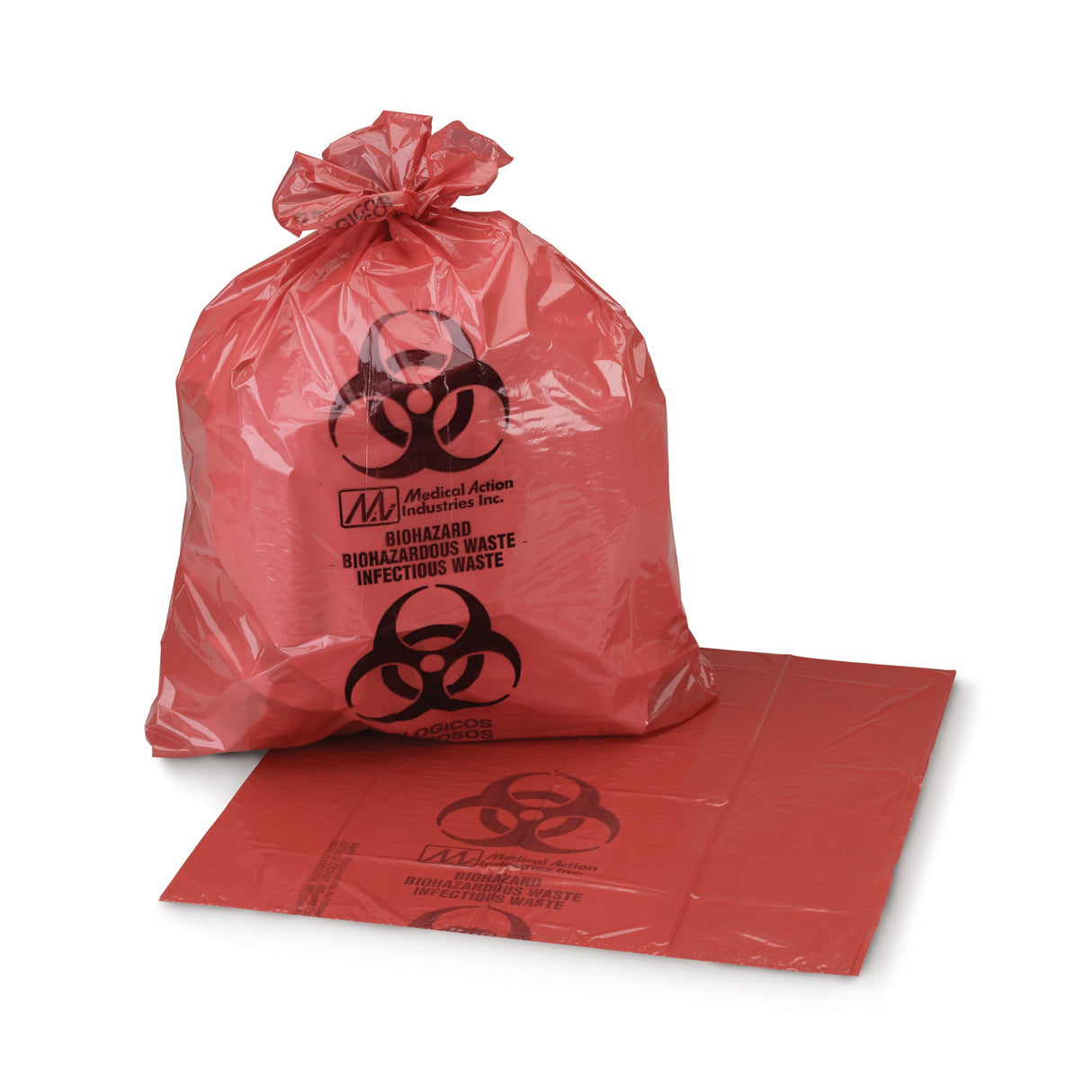 Biohazard Waste Bag McKesson Biohazard Symbol / Infectious Waste 20 to 25 gal. Red 28 X 31 Inch - BeHope