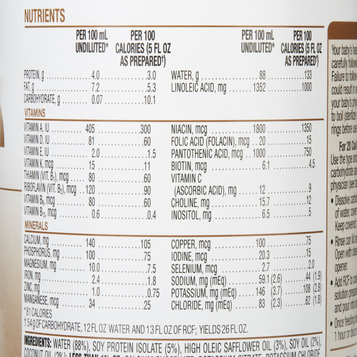 Infant Formula RCF® Unflavored 13 oz. Can Liquid Low Carbohydrate Seizures - BeHope