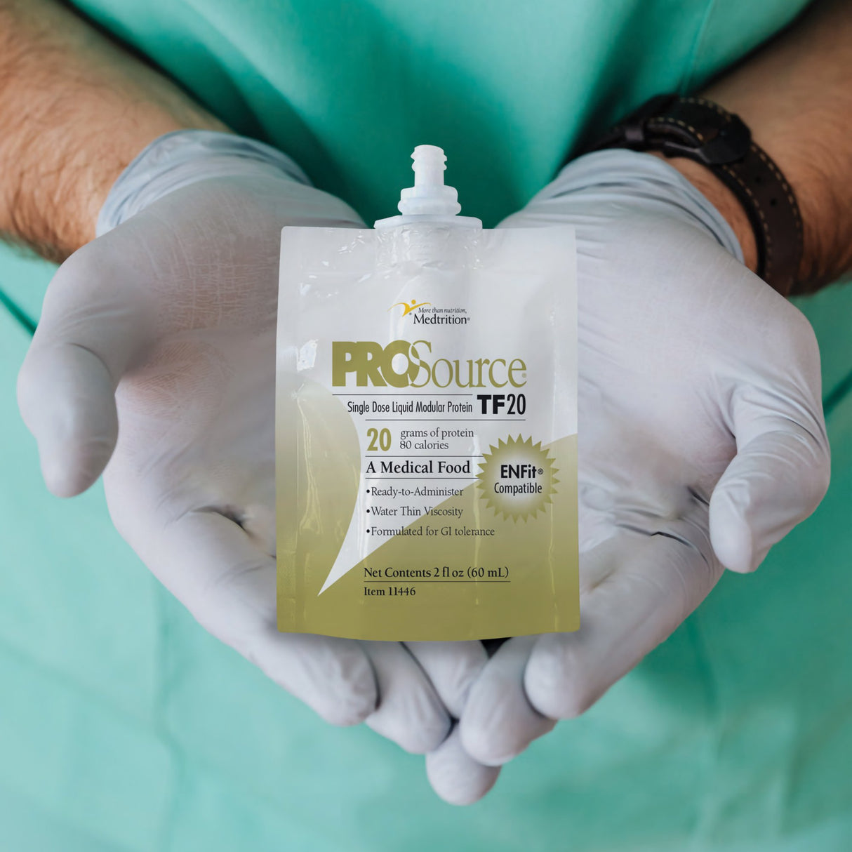 Tube Feeding Formula ProSource® TF20 Unflavored Liquid 60 mL Pouch - BeHope