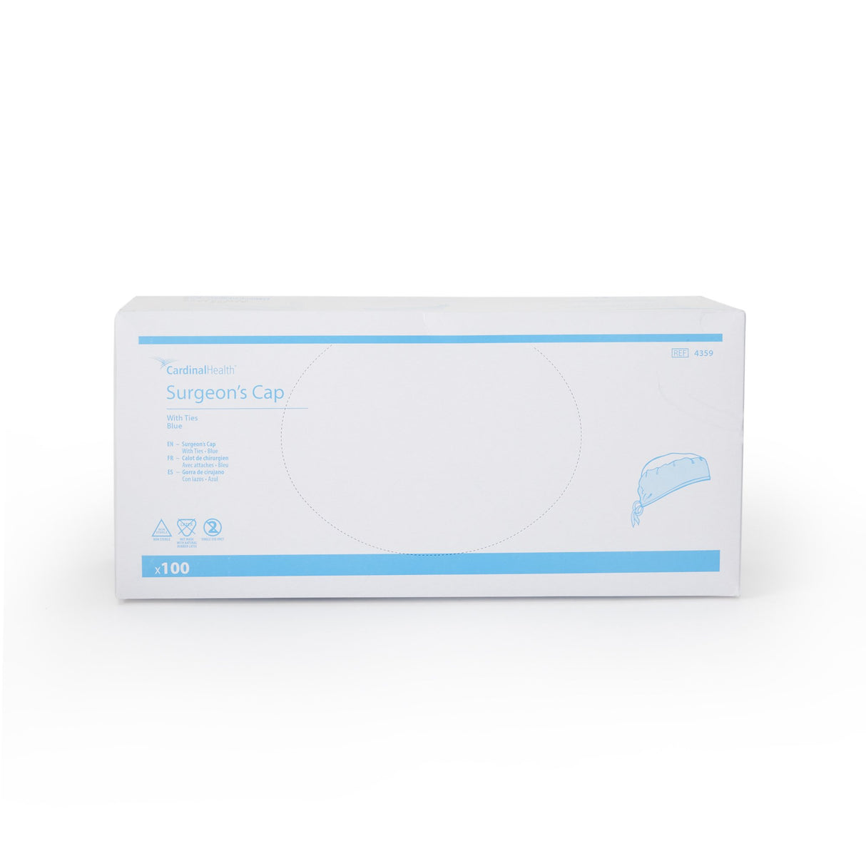 Surgeon Cap Cardinal Health™ One Size Fits Most Blue Tie Closure - BeHope