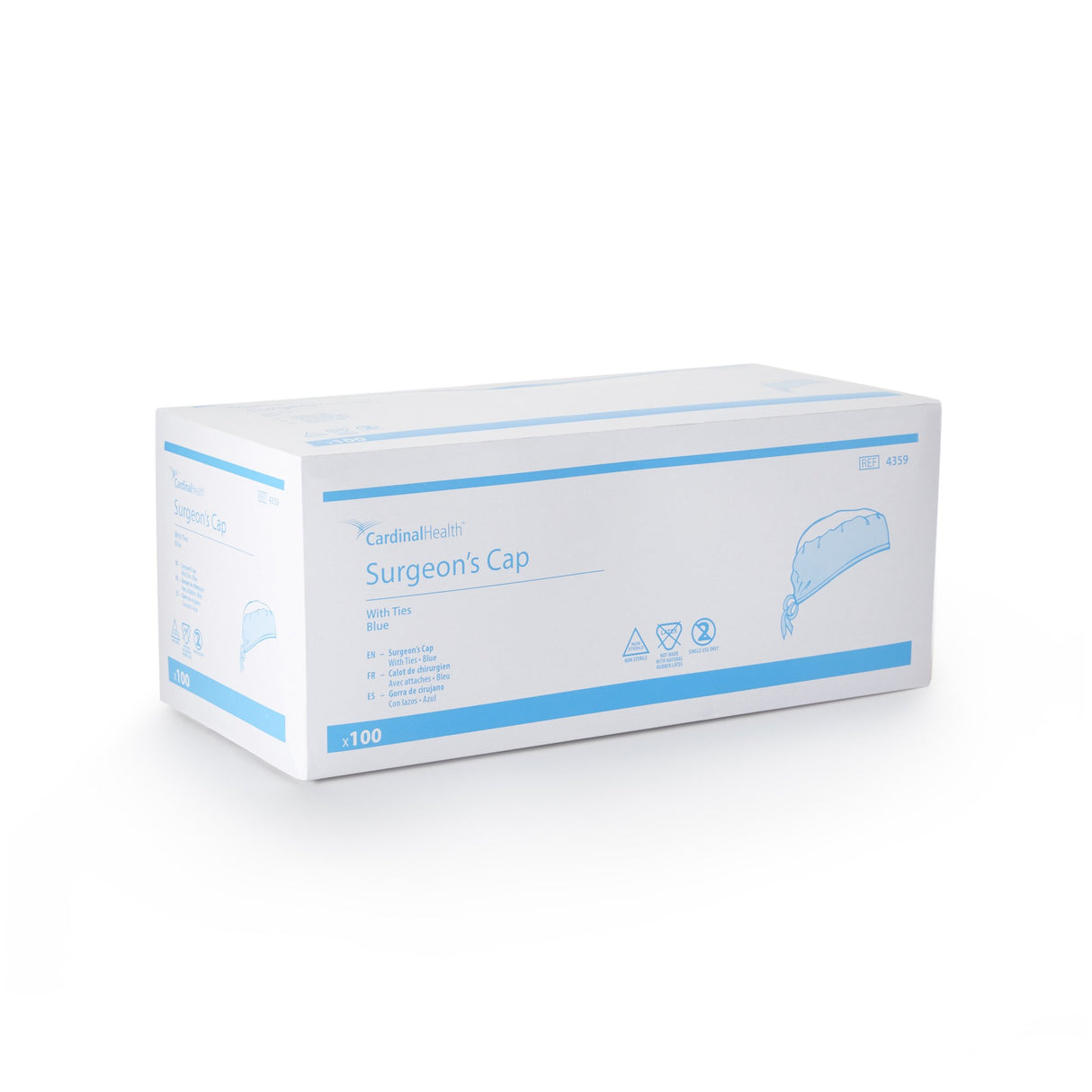 Surgeon Cap Cardinal Health™ One Size Fits Most Blue Tie Closure - BeHope