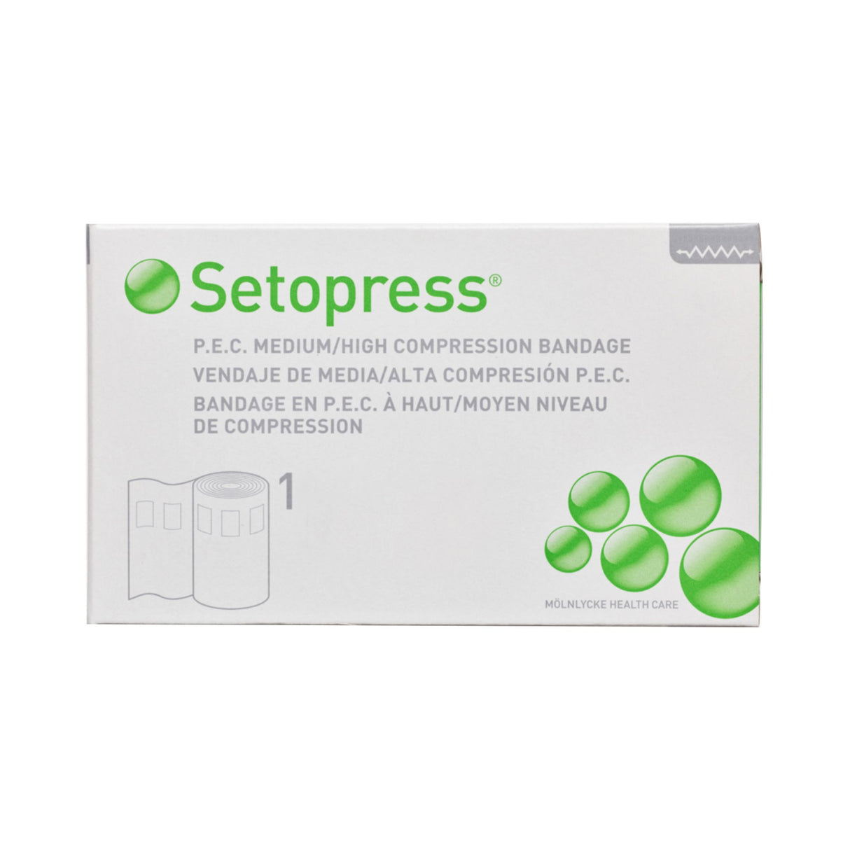 Compression Bandage Setopress® 4 Inch X 4 Yard Safety Pin Closure White NonSterile High Compression - BeHope