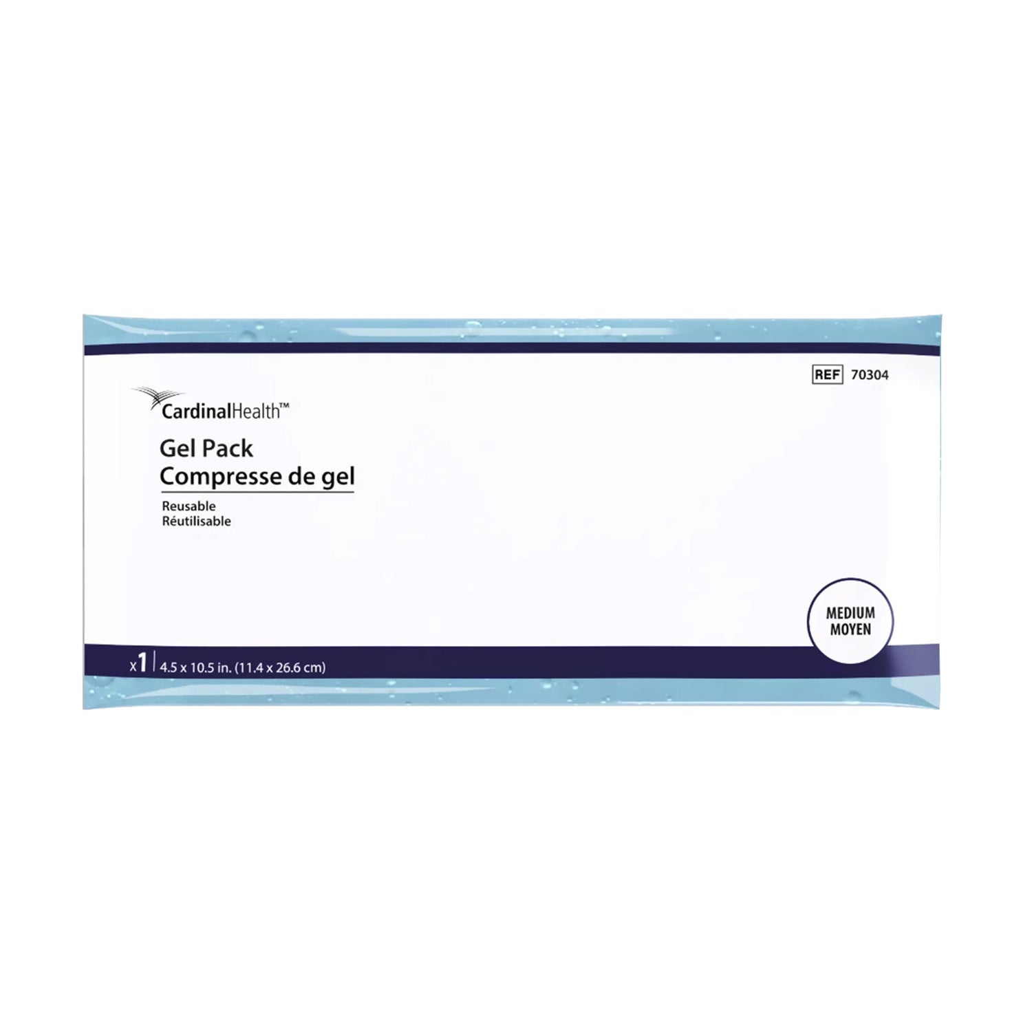 Hot / Cold Pack Cardinal Health™ General Purpose Medium 4-1/2 X 10-1/2 Inch Plastic / Gel Reusable - BeHope
