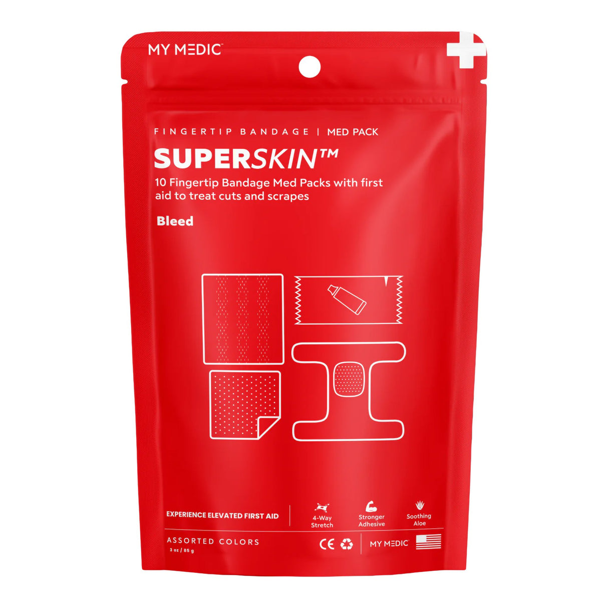First Aid Kit My Medic SUPERSKIN Fingertip Pouch - BeHope