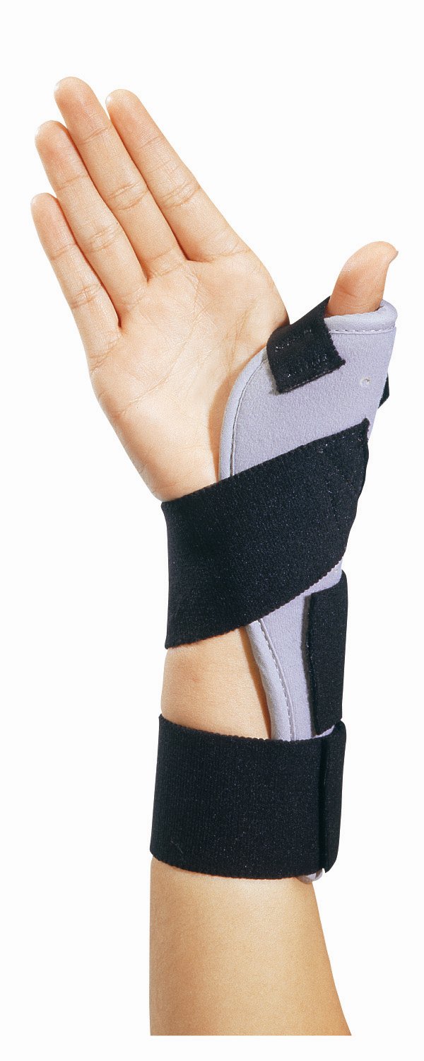 Thumb Splint ThumbSPICA™ One Size Fits Most Elastic Contact Closure Strap Black / Gray - BeHope