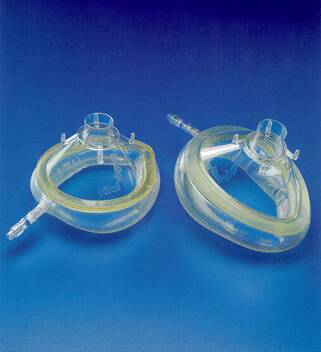 Anesthesia Mask Vital Signs® Elongated Style Infant Size 2 Without Hook Ring - BeHope