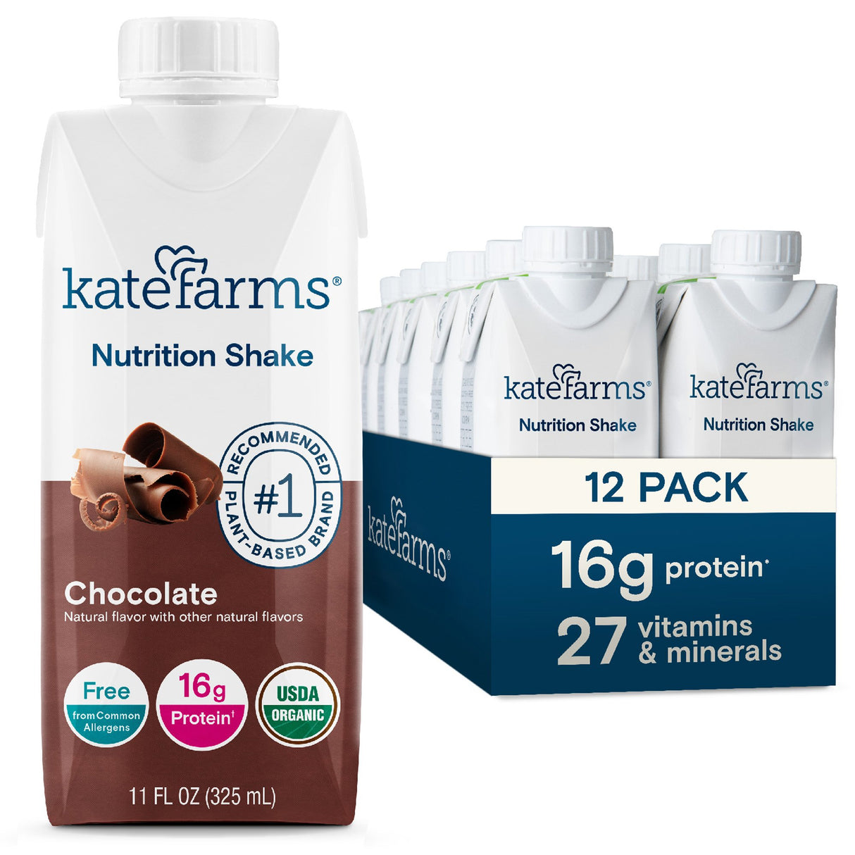 Oral Supplement Kate Farms Nutrition Shake Chocolate Flavor Liquid 11 oz. Carton - BeHope