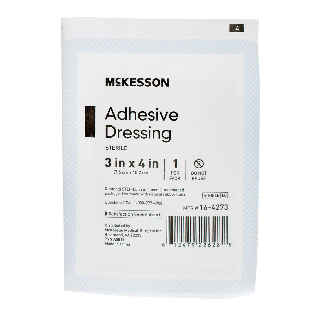 Non-Adherent Dressing with Adhesive McKesson 3 X 4 Inch Sterile 1 per Pack - BeHope