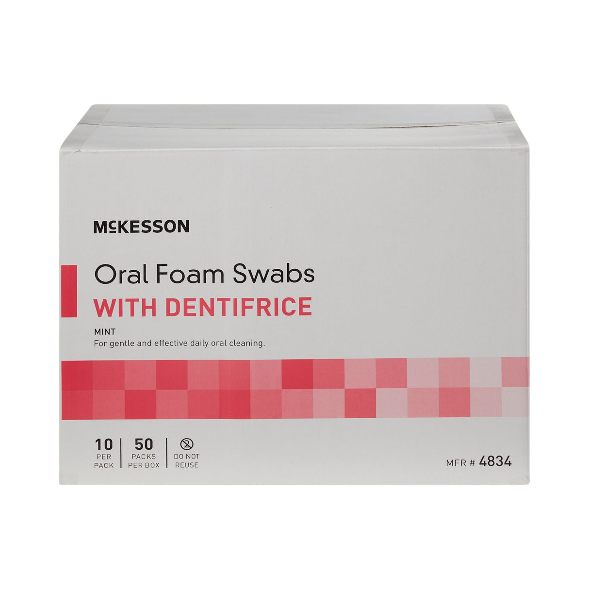 Oral Swab McKesson Dentifrice Foam Tip 10 per Pack - BeHope