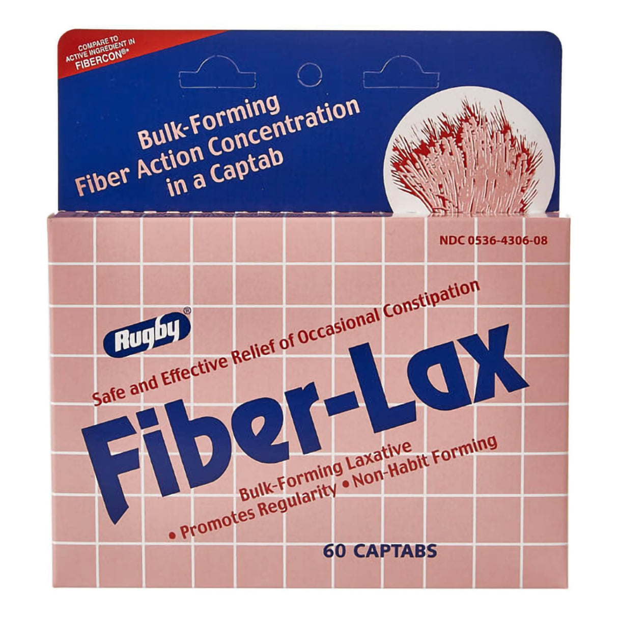 Laxative Fiber-Lax Tablet 60 per Bottle 500 mg Strength Calcium Polycarbophil - BeHope