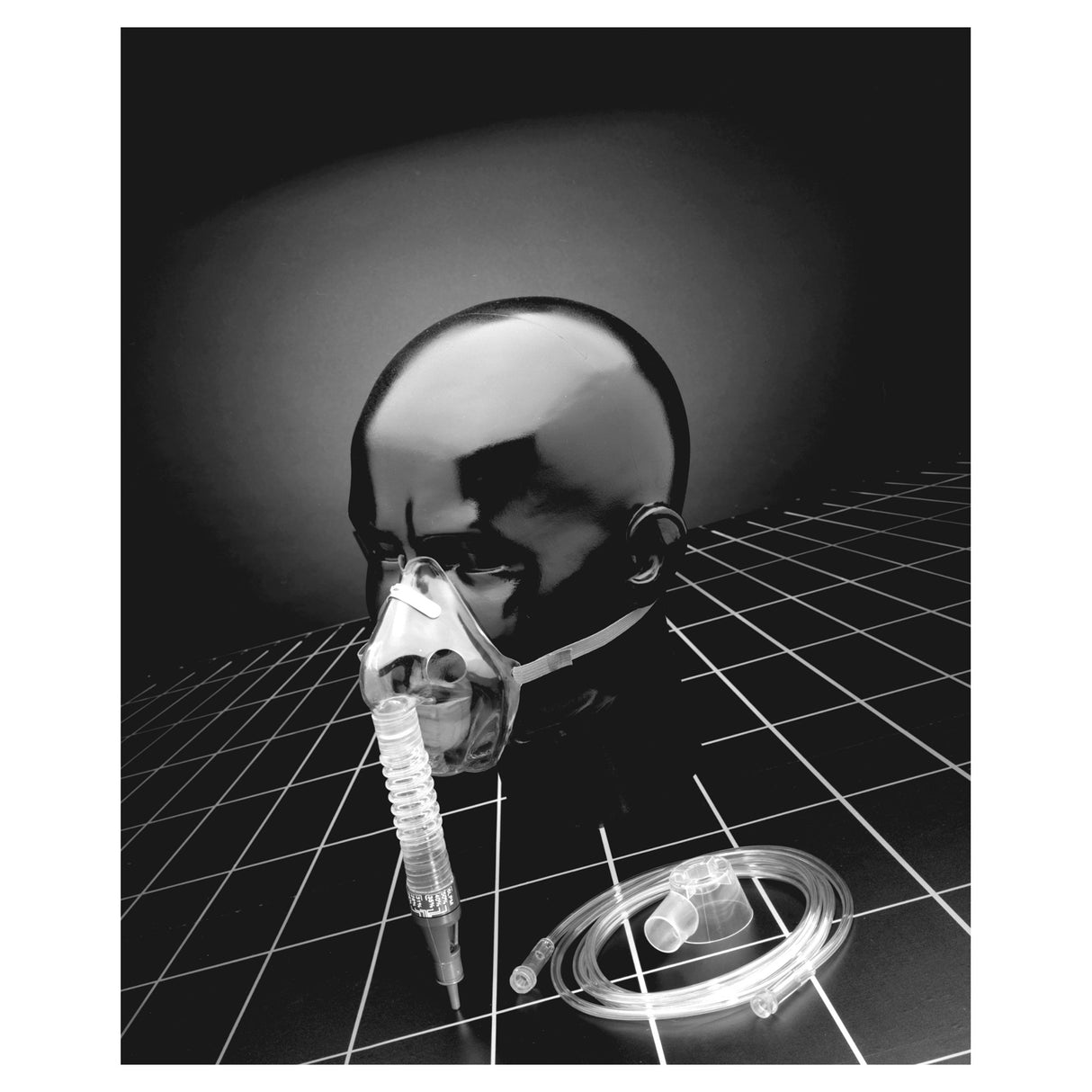 Air Entrainment Mask Percent-O2-Lock® Elongated Style Adult One Size Fits Most Adjustable Head Strap - BeHope