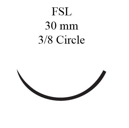 Nonabsorbable Suture with Needle Perma-Hand™ Silk FSL 3/8 Circle Reverse Cutting Needle Size 0 Braided - BeHope