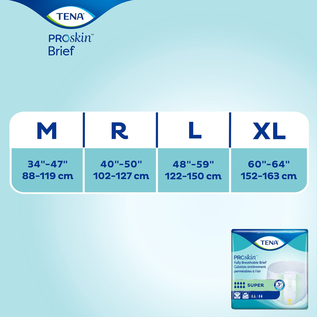 Unisex Adult Incontinence Brief TENA ProSkin™ Super X-Large Disposable Heavy Absorbency - BeHope