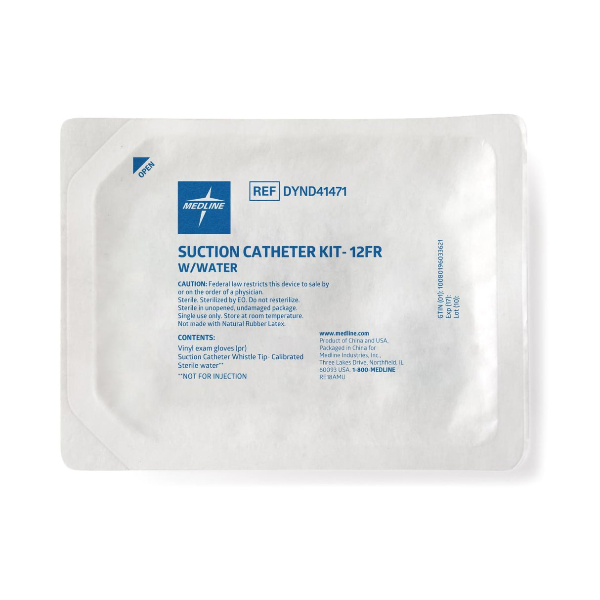 Wet Suction Catheter Kit Medline 10 Fr. Whistle Tip - BeHope