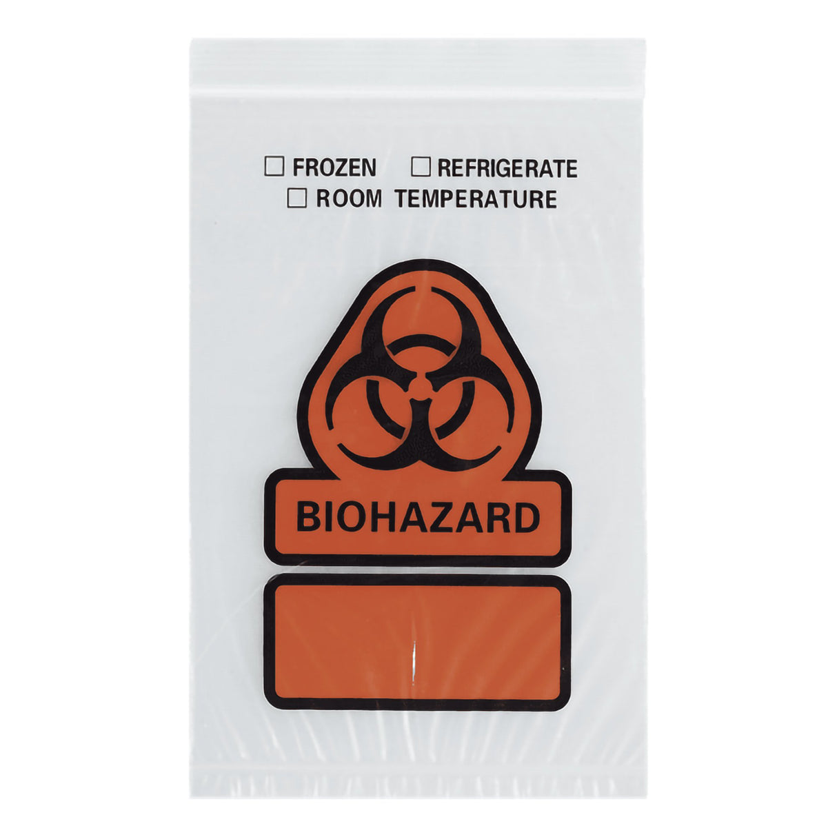 Specimen Transport Bag with Document Pouch 8 X 10 Inch Zip Closure Biohazard Symbol / Storage Instructions NonSterile - BeHope