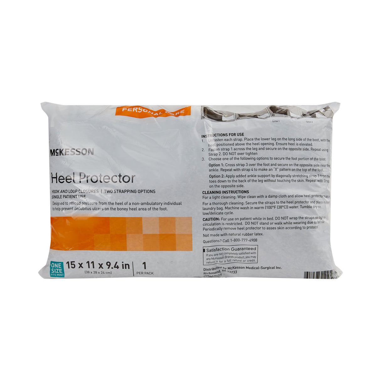 Heel Protector McKesson One Size Fits Most Black / Blue - BeHope