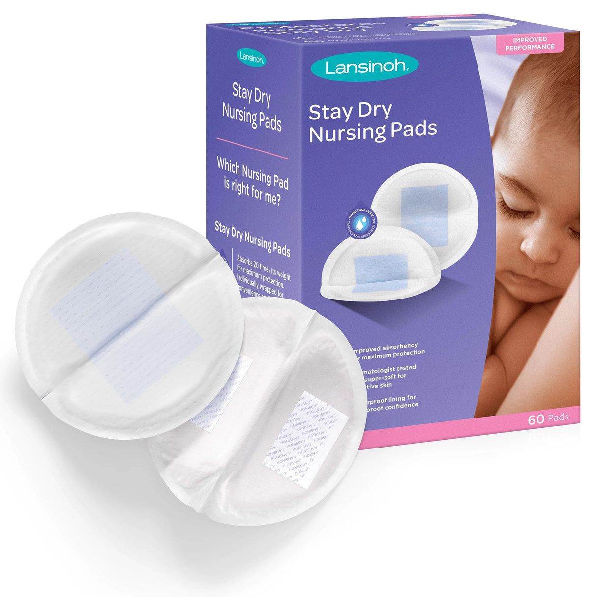 Nursing Pad Lansinoh® Stay Dry One Size Fits Most Disposable - BeHope