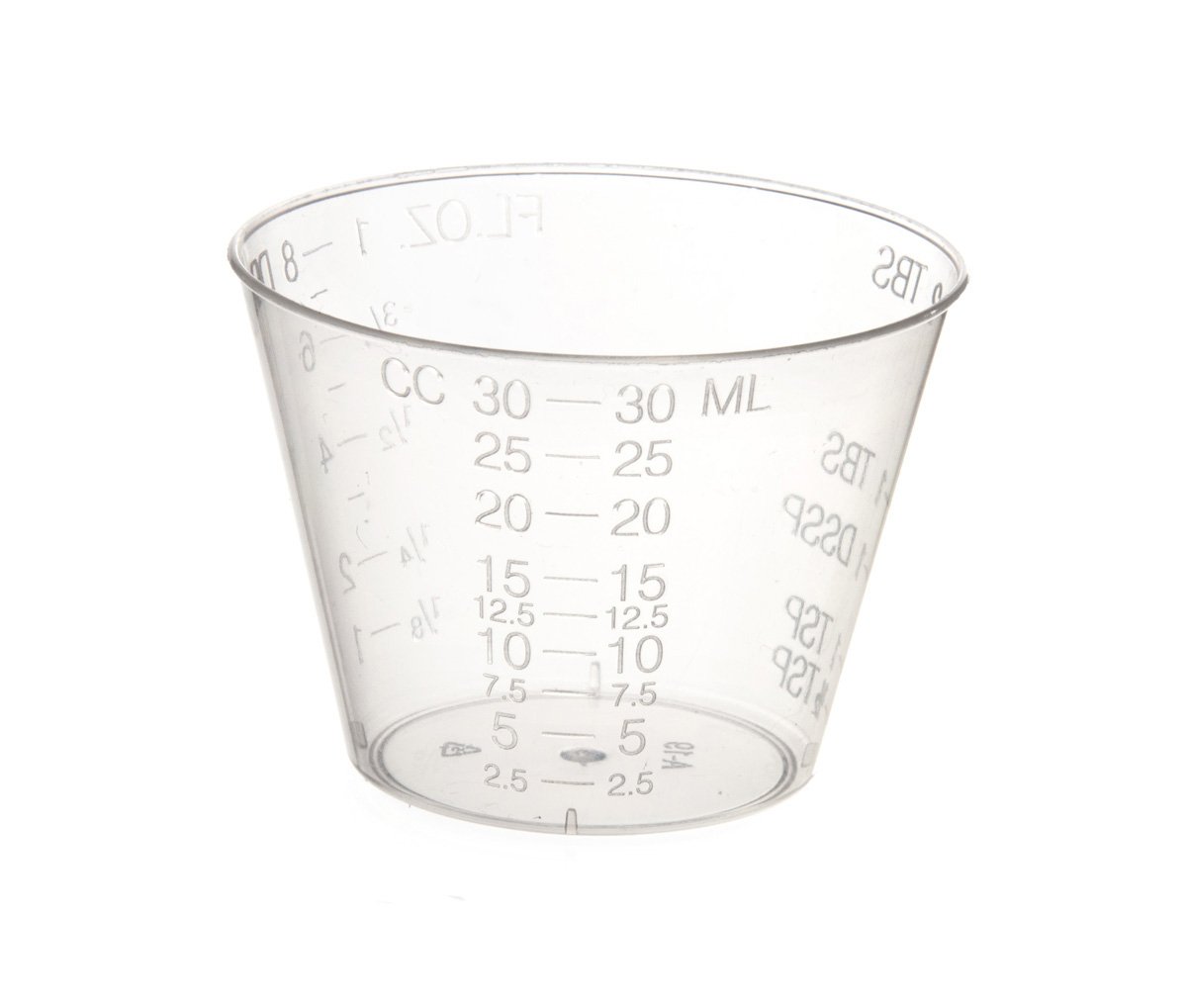 Medicine Cup 1 Oz. Clear Plastic Disposable Nonsterile
