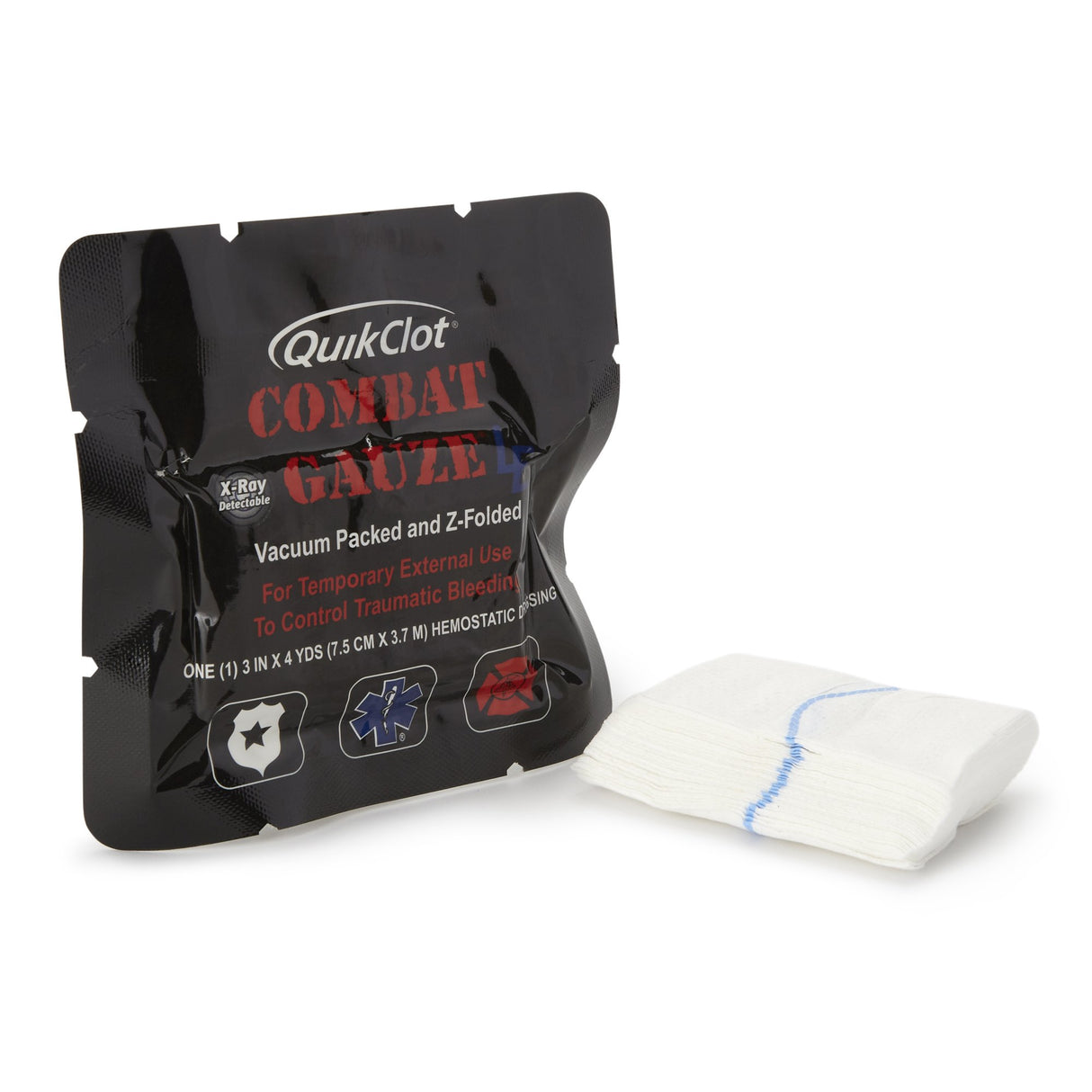 Hemostatic Dressing QuikClot Combat Gauze® LE 3 Inch X 4 Yard 1 per Pack Sterile - BeHope