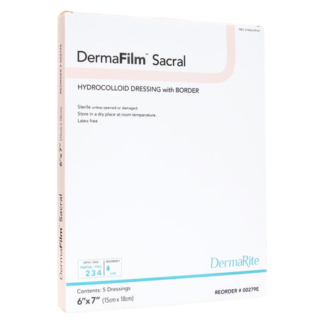 Hydrocolloid Dressing DermaFilm® Film Backing 6 X 7 Inch Sacral Hydrocolloid / Film - BeHope