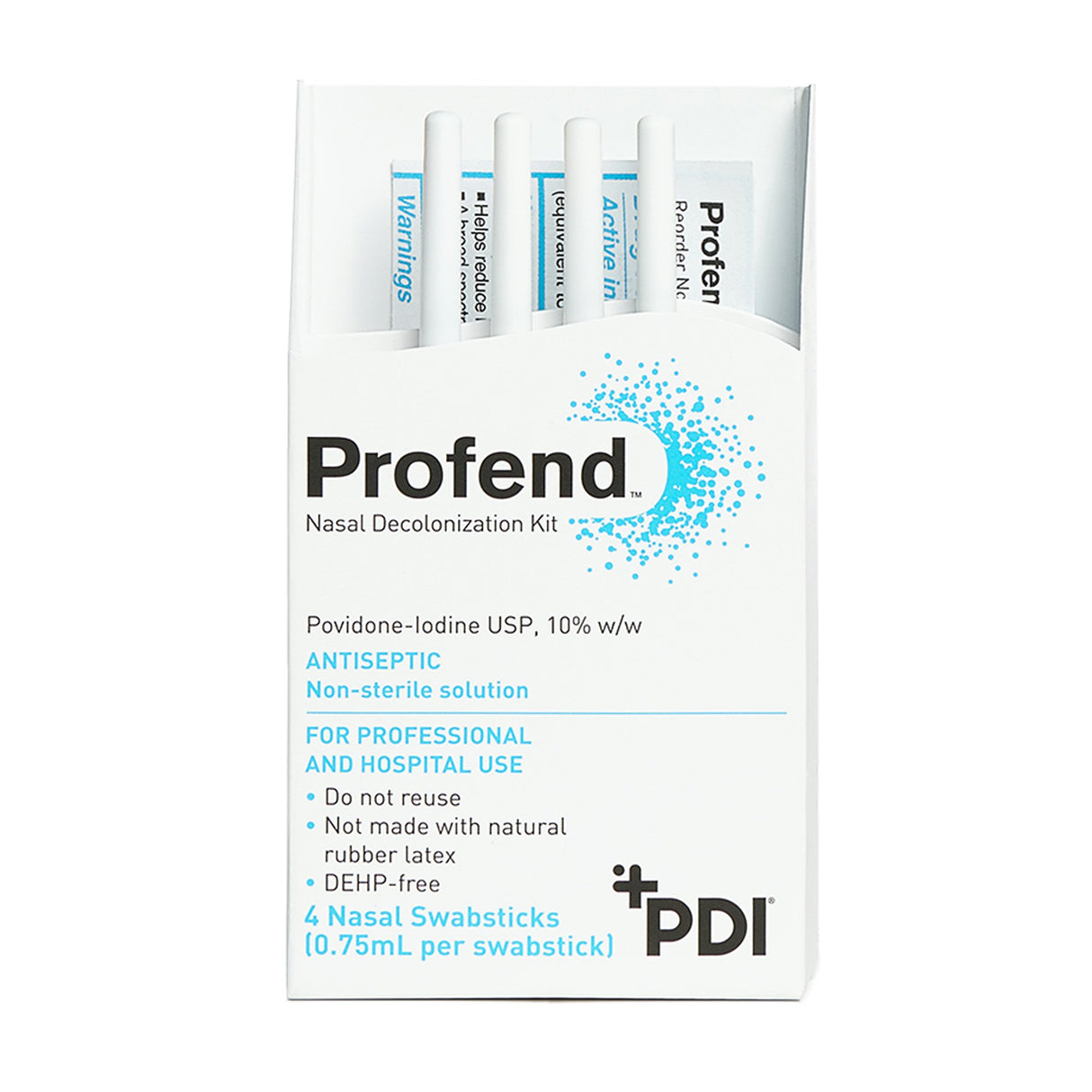 Impregnated Nasal Swabstick Kit Profend® Povidone-Iodine NonSterile 4 per Pack - BeHope