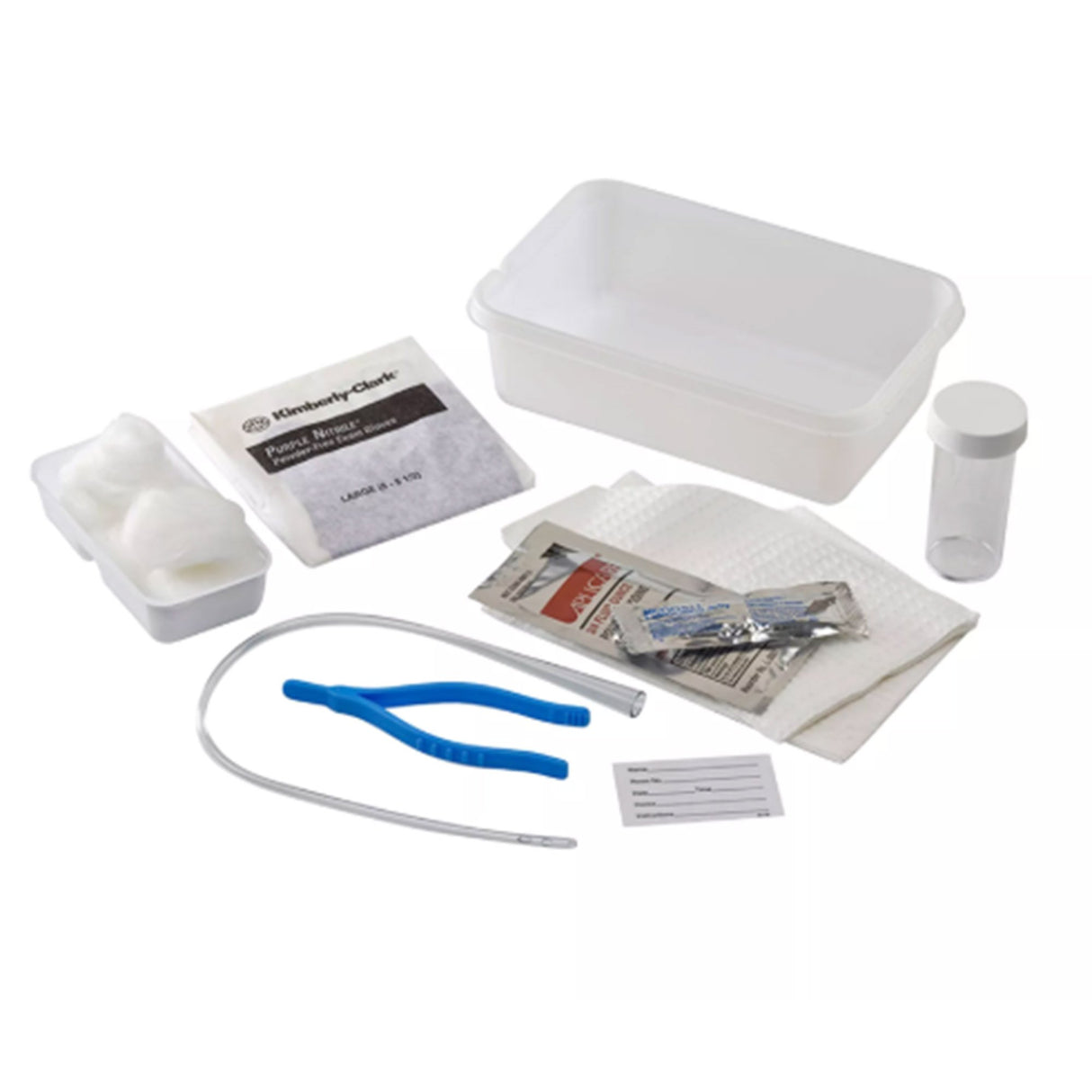 Intermittent Catheter Tray Kenguard™ 14 Fr. Without Balloon Red Rubber - BeHope