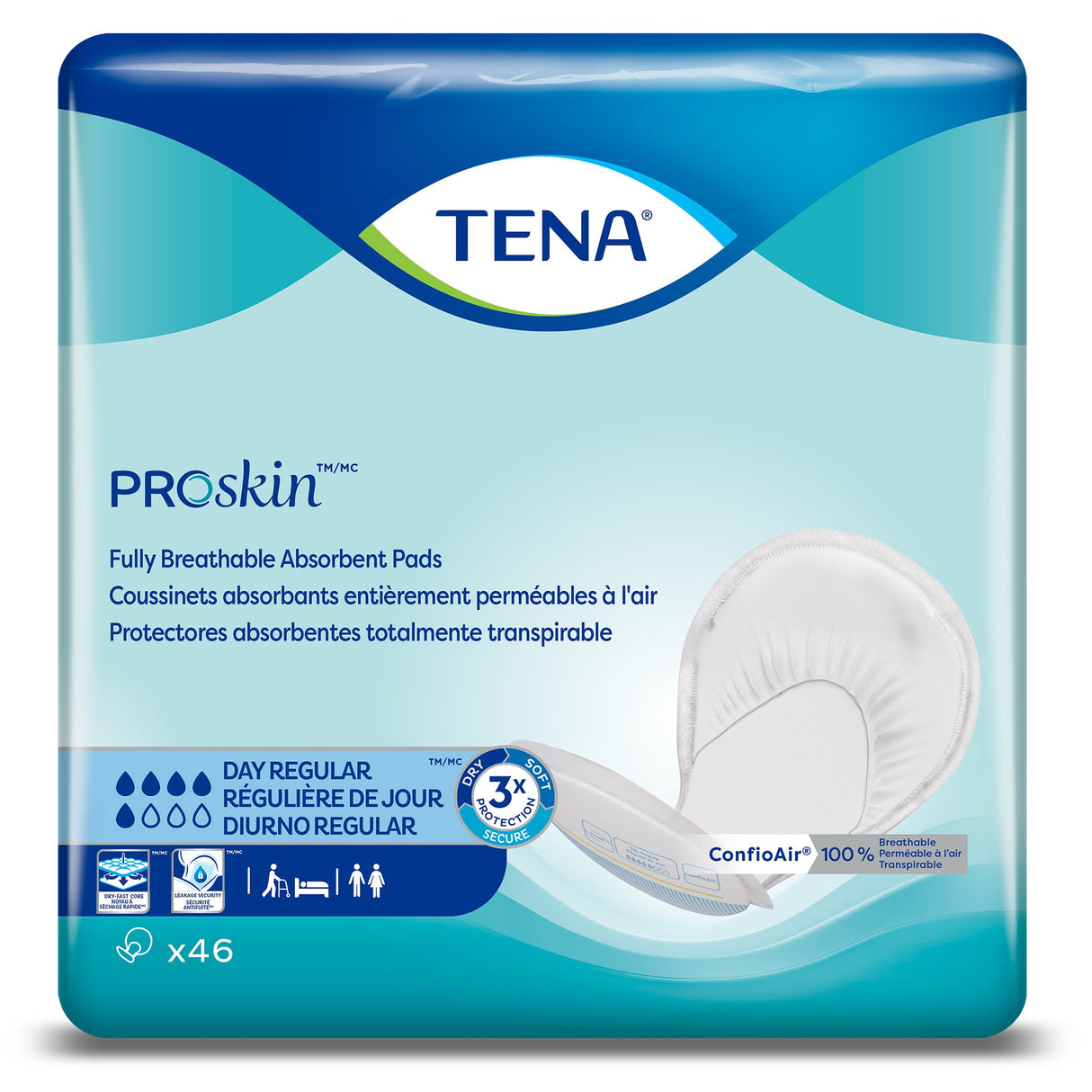 Incontinence Liner TENA ProSkin™ Day Regular 24 Inch Length Moderate Absorbency Dry-Fast Core™ One Size Fits Most - BeHope