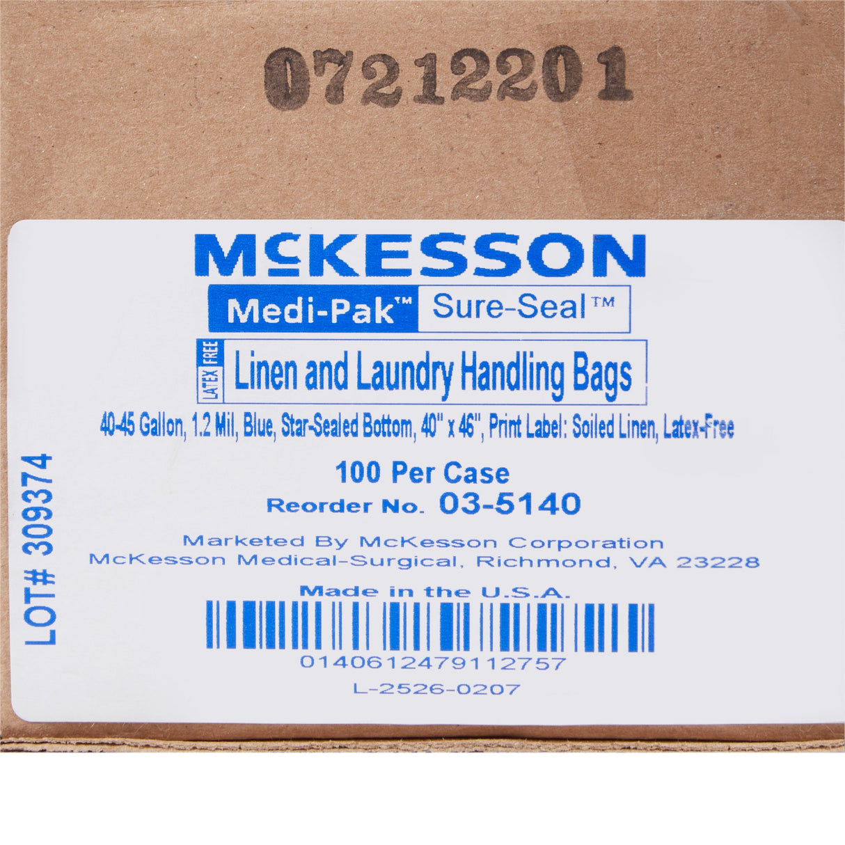 Soiled Linen Bag McKesson 40 to 45 gal. 40 X 46 Inch Disposable - BeHope