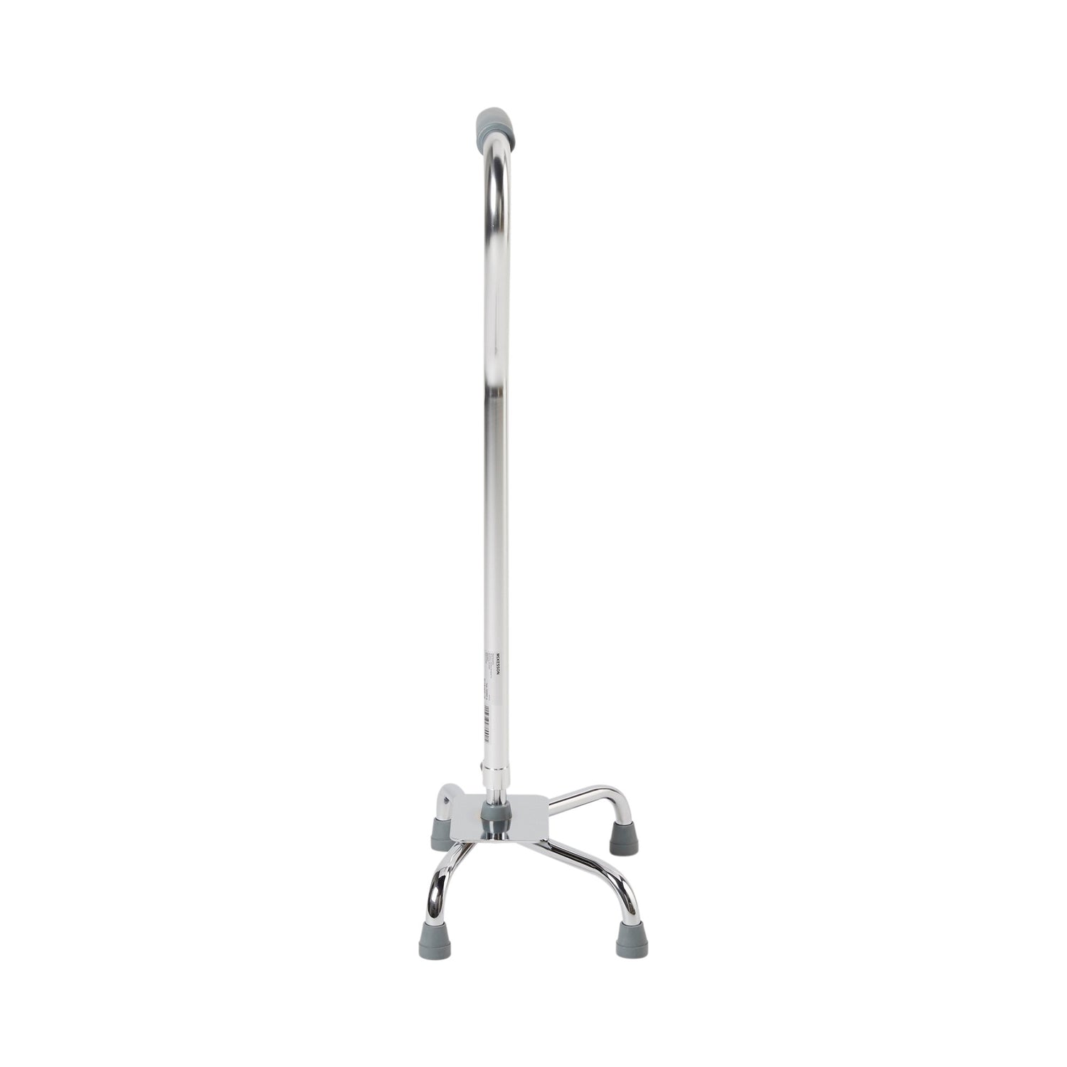 Large Base Quad Cane McKesson Steel 29 to 37-1/2 Inch Height Chrome - BeHope