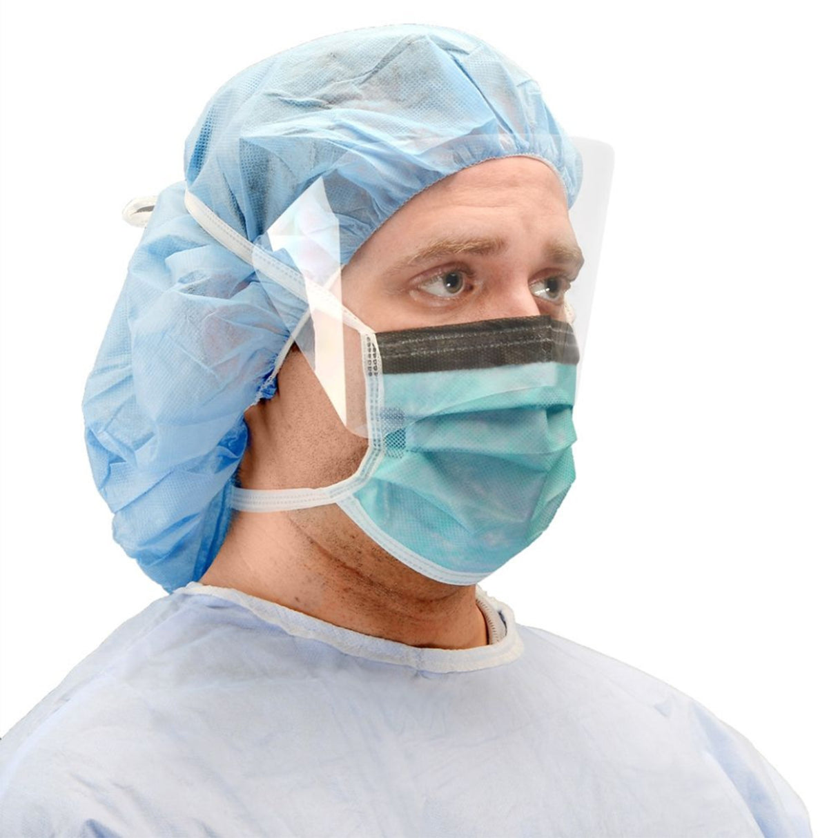 Surgical Mask Cardinal Health™ Anti-fog Foam ASTM Level 3 Tie Closure One Size Fits Most - BeHope