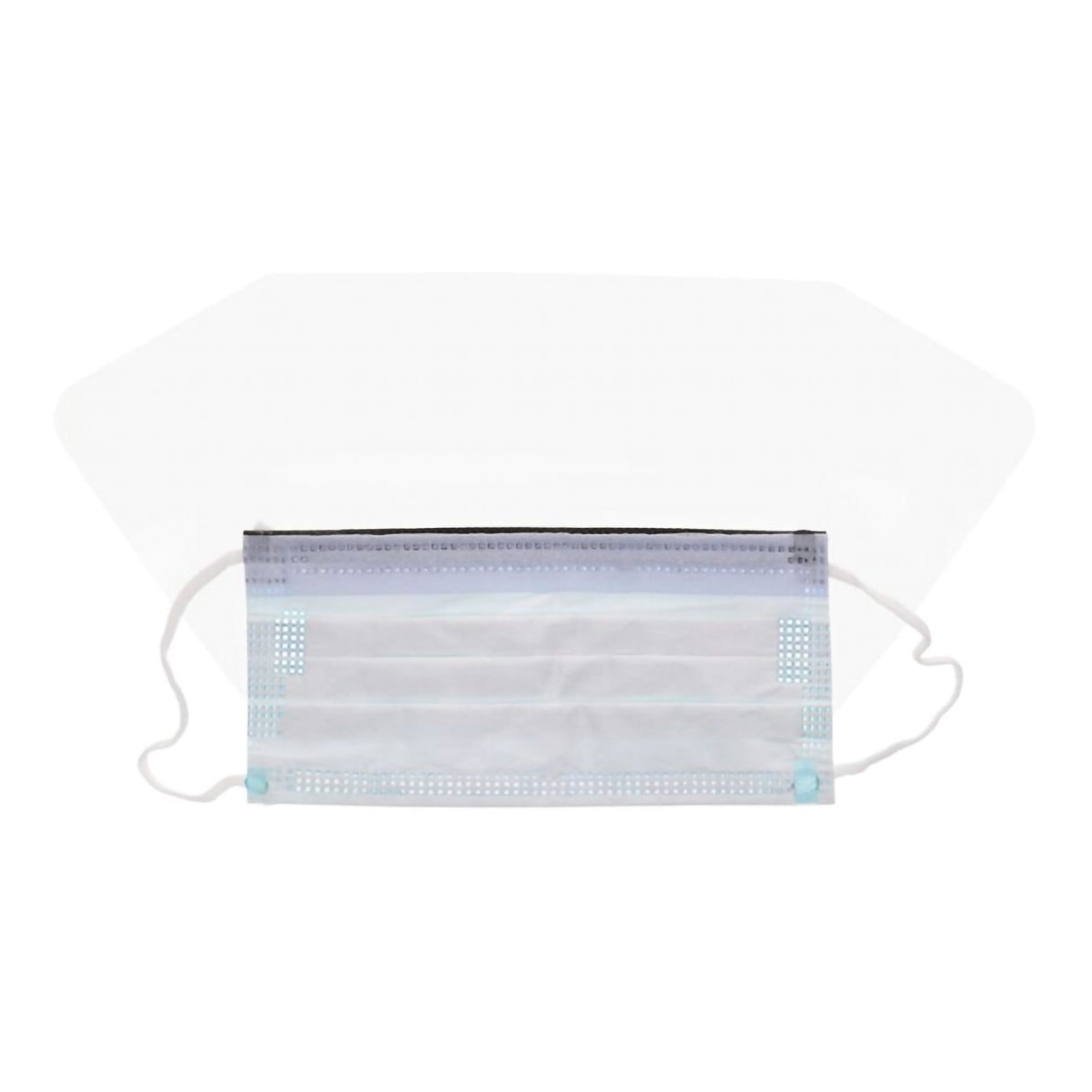 Procedure Mask with Eye Shield Cardinal Health™ Anti-fog Foam ASTM Level 3 Earloops One Size Fits Most - BeHope