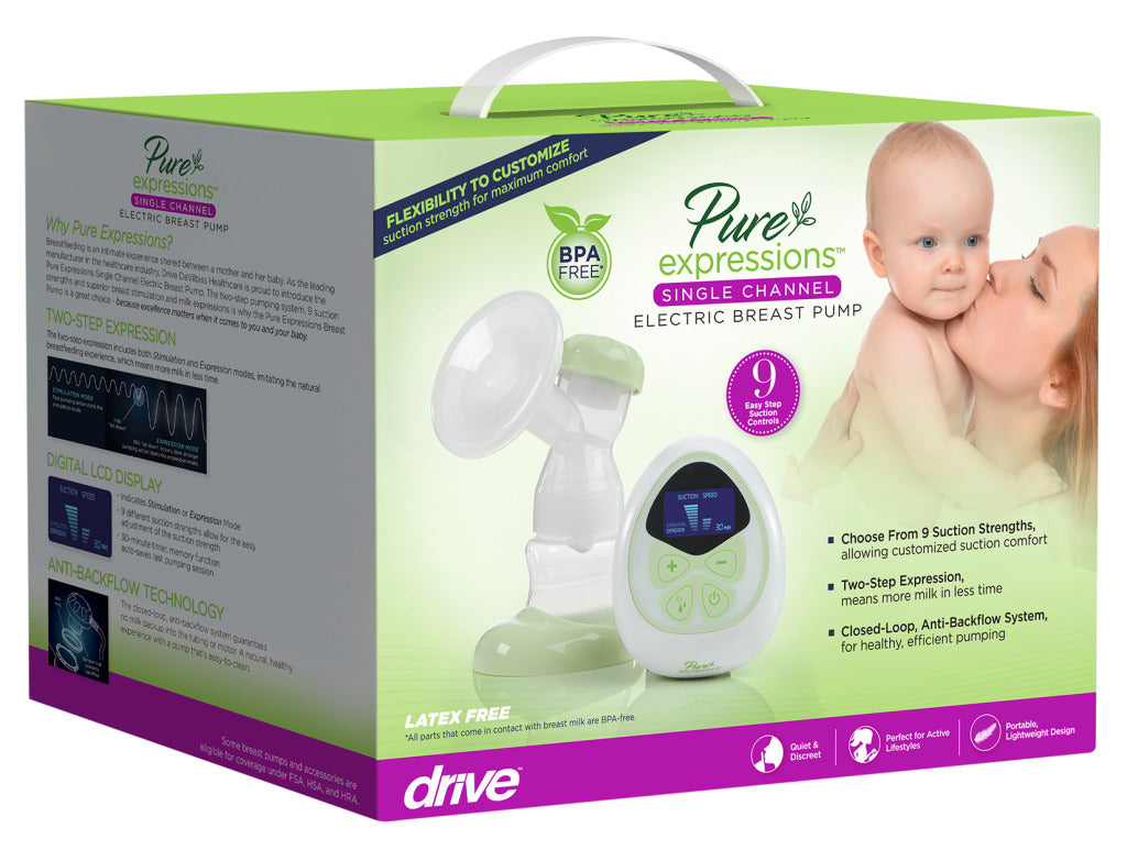 Pure Expressions Single Channel Electric Breast Pump - BeHope