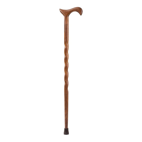 T-Handle Cane Brazos™ Twisted Wood 34 Inch Height Wood Grain - BeHope