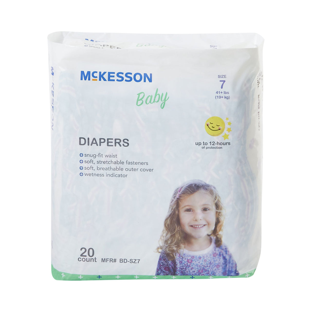 Unisex Baby Diaper McKesson Size 7 Disposable Heavy Absorbency - BeHope