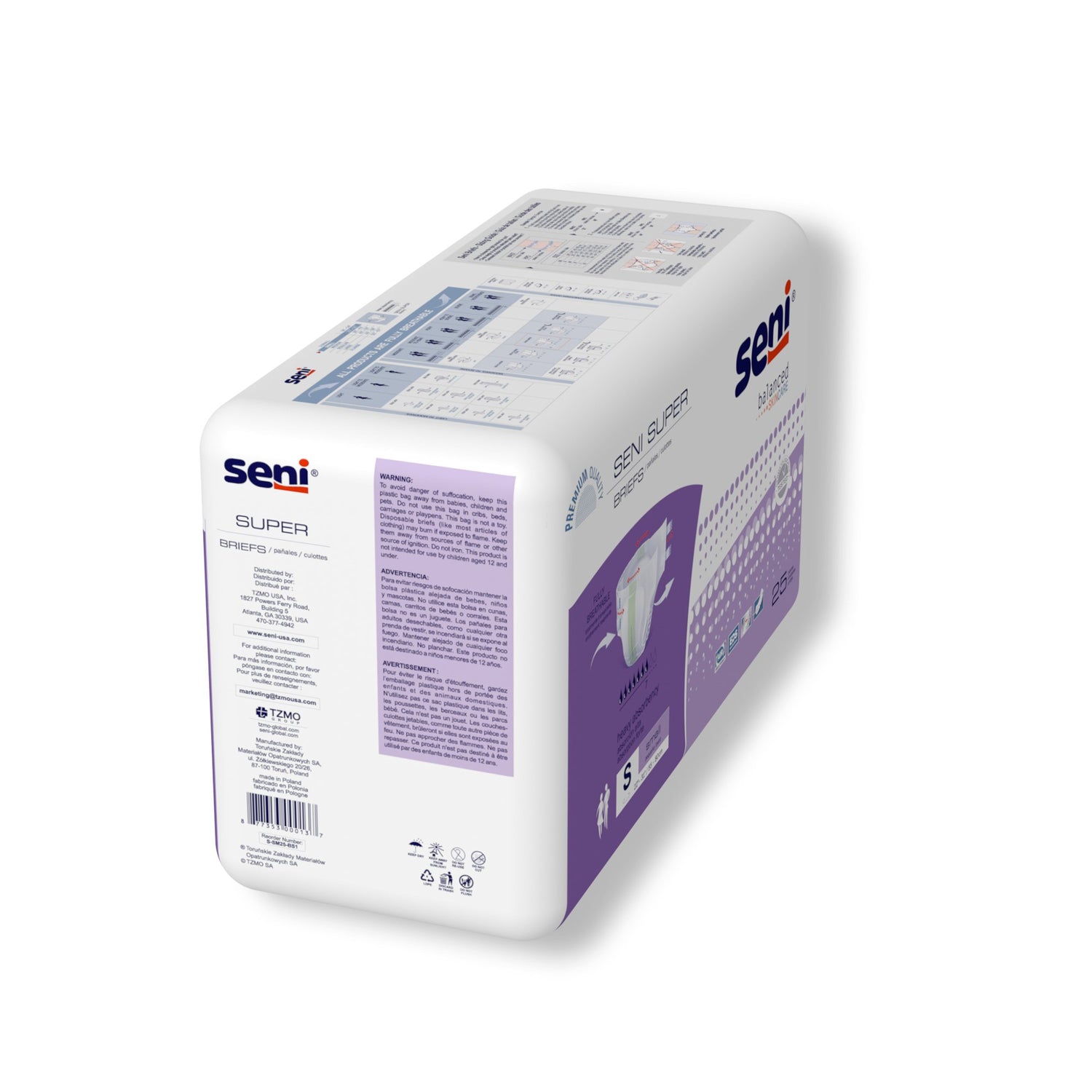 Unisex Adult Incontinence Brief Seni® Super Small Disposable Heavy Absorbency - BeHope