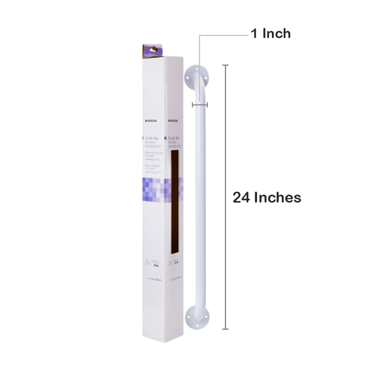 Wall Grab Bar McKesson White Steel - BeHope