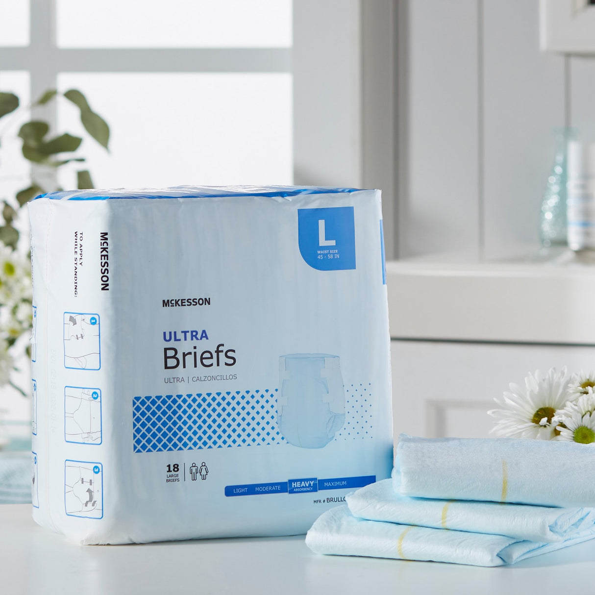 Unisex Adult Incontinence Brief McKesson Ultra Large Disposable Heavy Absorbency - BeHope