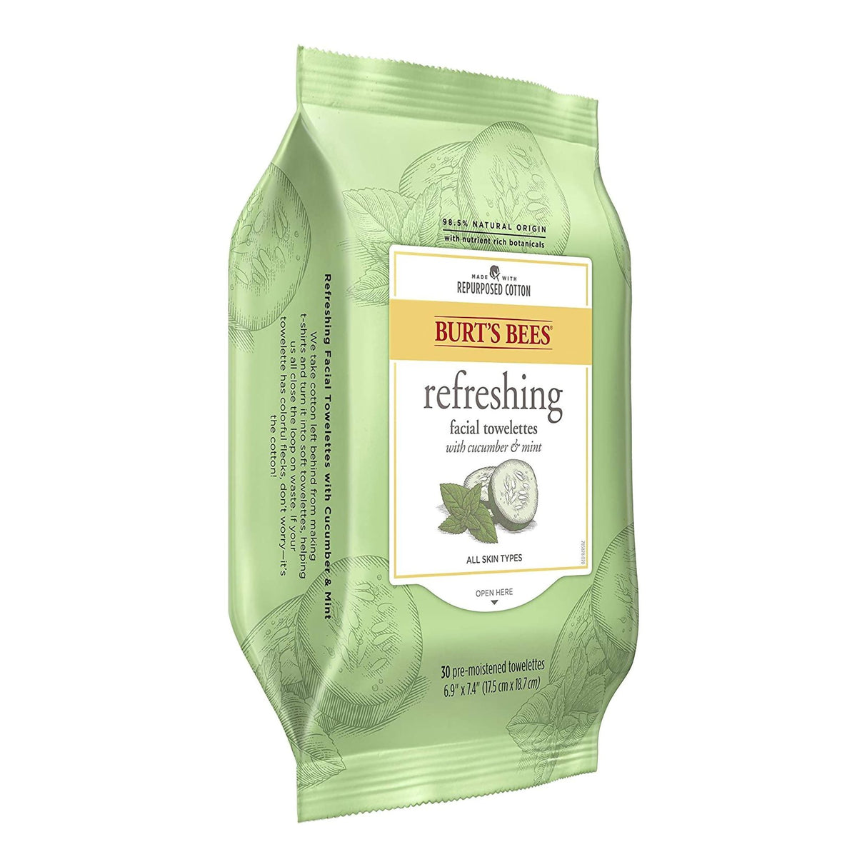 Facial Cleanser Burt's Bees® Wipe 30 per Pack Soft Pack Scented - BeHope