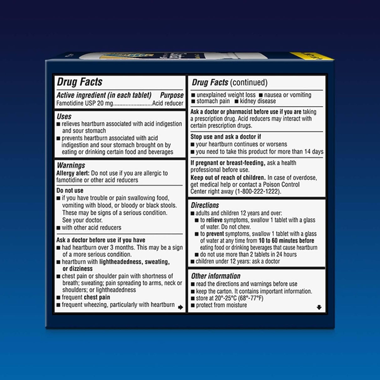 Zantac® Ranitidine HCl 20 mg Tablet 25 Tablets - BeHope