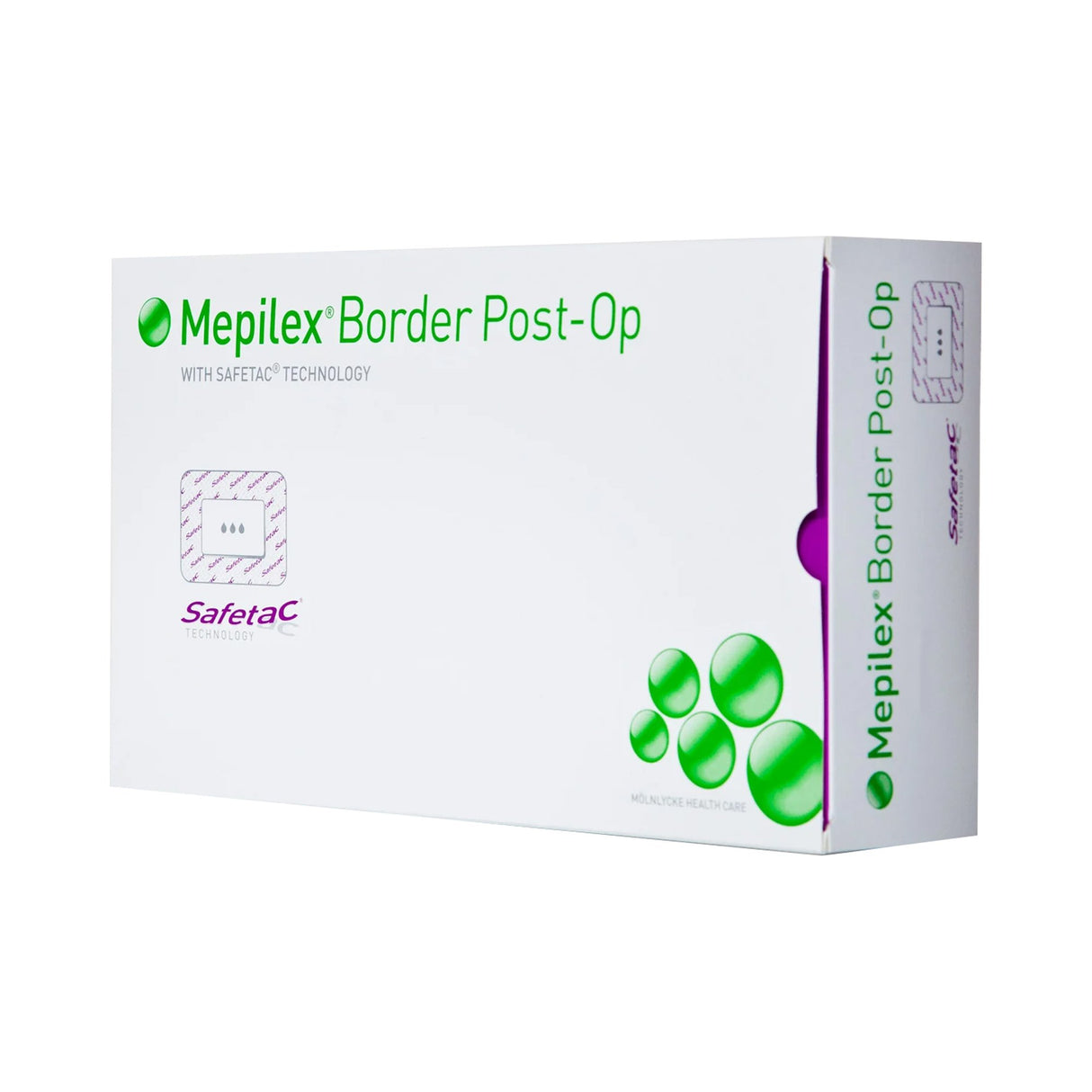 Foam Dressing Mepilex® Border Post-Op 4 X 8 Inch With Border Film Backing Silicone Adhesive Rectangle Sterile - BeHope
