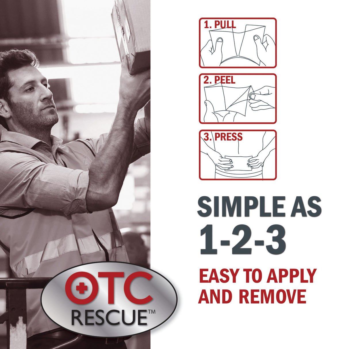 Topical Pain Relief OTC RESCUE 4% Strength Lidocaine Patch 30 per Box - BeHope