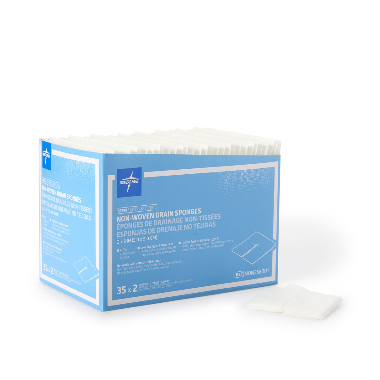 I.V. Sponge Medline 2 X 2 Inch 6-Ply Sterile 2 per Pack - BeHope