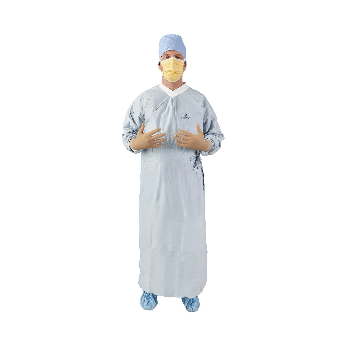 Surgical Gown with Towel Aero Chrome Large Silver Sterile AAMI Level 4 Disposable - BeHope