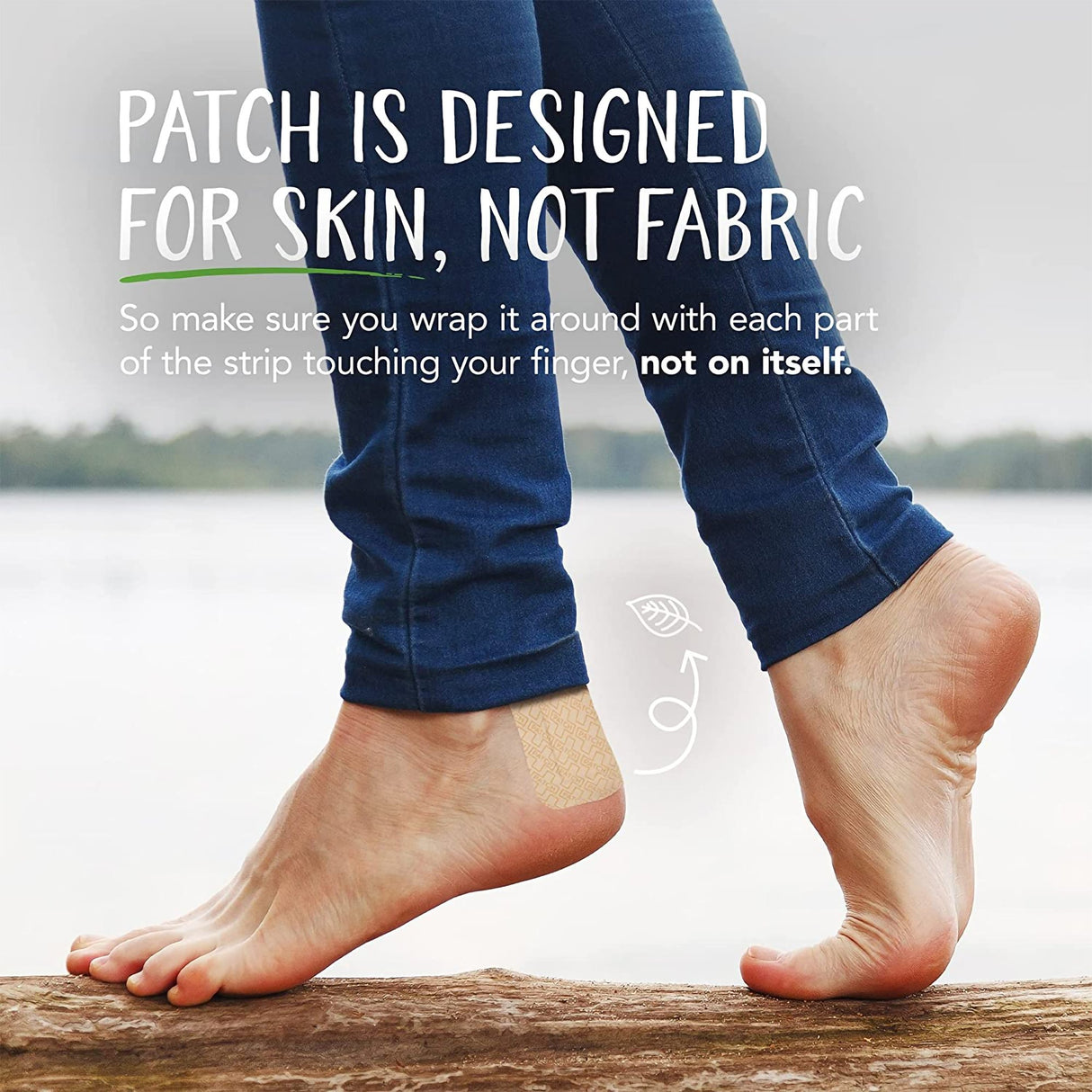 Adhesive Strip Patch™ Bamboo Tan 2 X 3 Inch / 3 X 3 Inch Sterile - BeHope