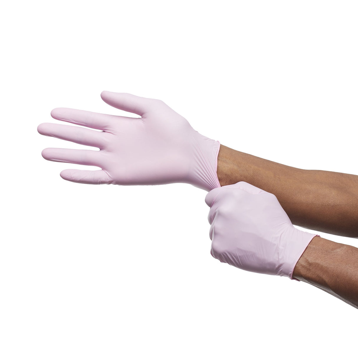 Exam Glove McKesson Pink Nitrile® Small NonSterile Nitrile Standard Cuff Length Textured Fingertips Pink Not Rated - BeHope
