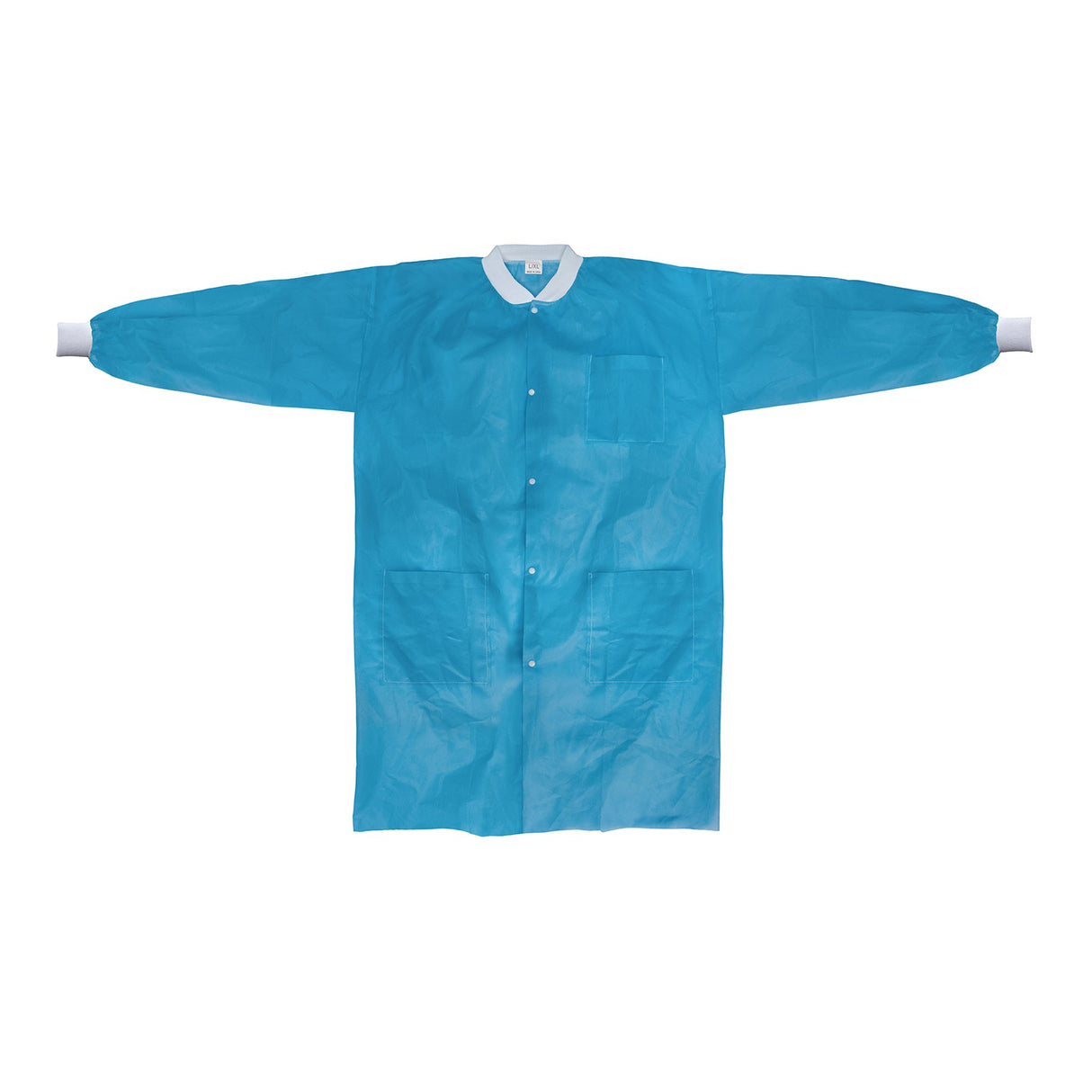 Lab Coat McKesson Blue Large / X-Large Knee Length Spunbond Polypropylene Disposable - BeHope